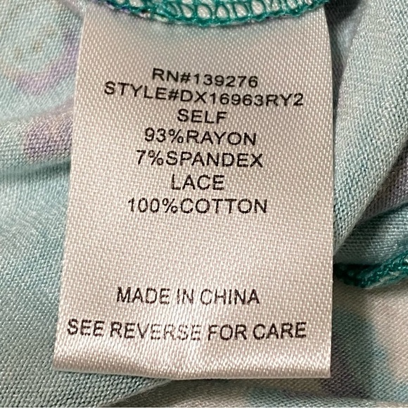 Daniel Rainn Green Floral Lace Crochet Boho Blouse NWT 2X - Picture 7 of 9